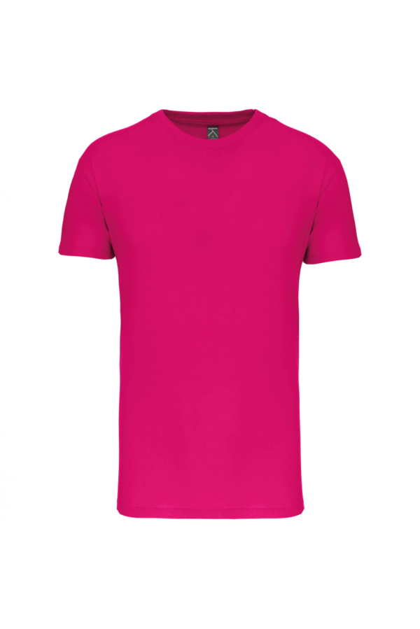 T-shirt Bio col rond homme fuchsia