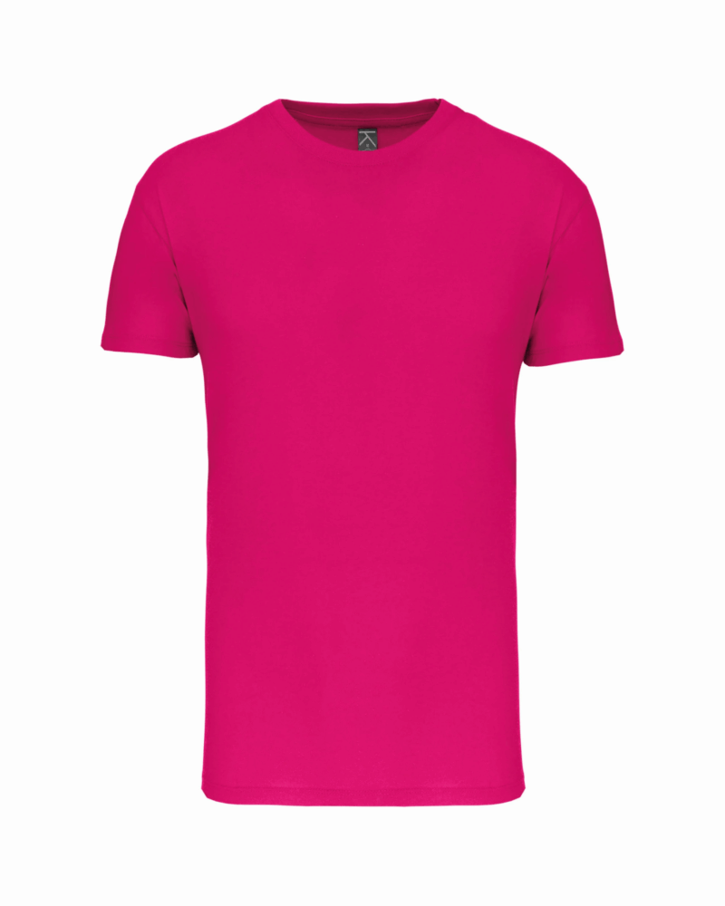 T-shirt Bio col rond homme fuchsia