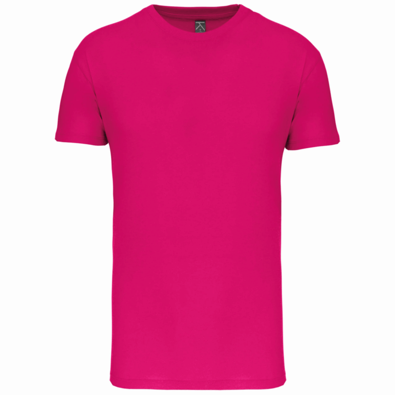 T-shirt Bio col rond homme fuchsia