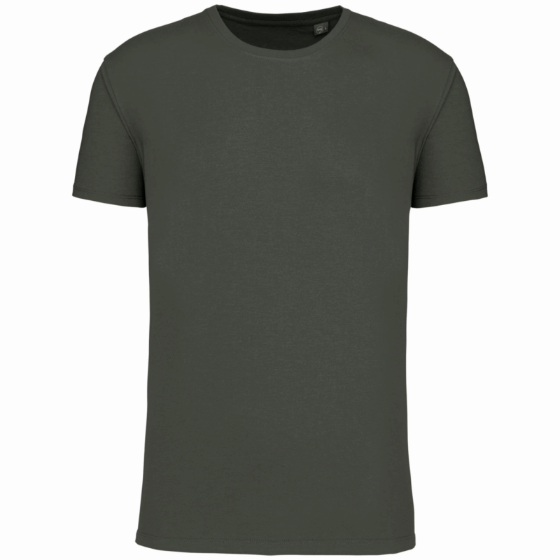 T-shirt Bio col rond homme green marble heather