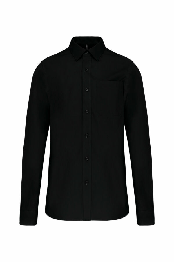 Chemise popeline manches longues black