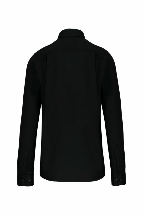 Chemise popeline manches longues black – Image 2