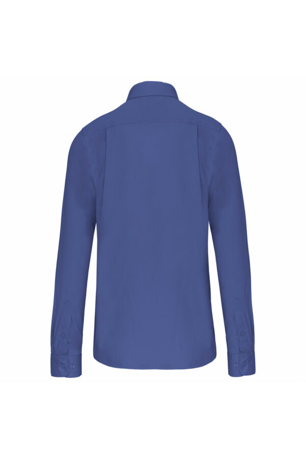 Chemise popeline manches longues cobalt blue – Image 2