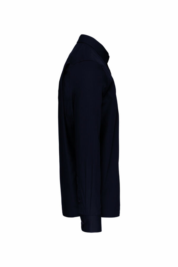 Chemise popeline manches longues navy – Image 3