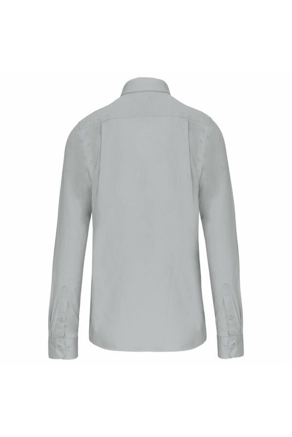 Chemise popeline manches longues snow grey – Image 2