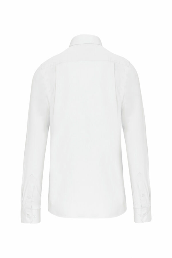 Chemise popeline manches longues white – Image 2