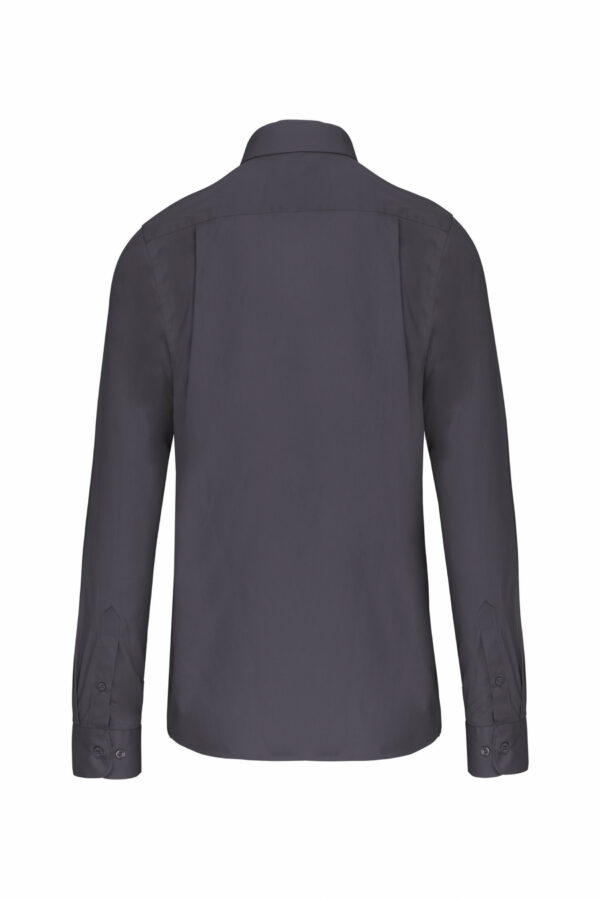 Chemise popeline manches longues zinc – Image 2