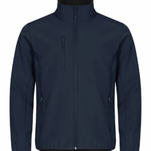 Veste en tissu softshell bleu foncé
