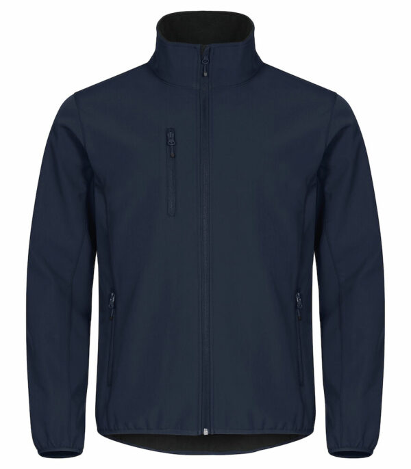 Veste en tissu softshell bleu foncé