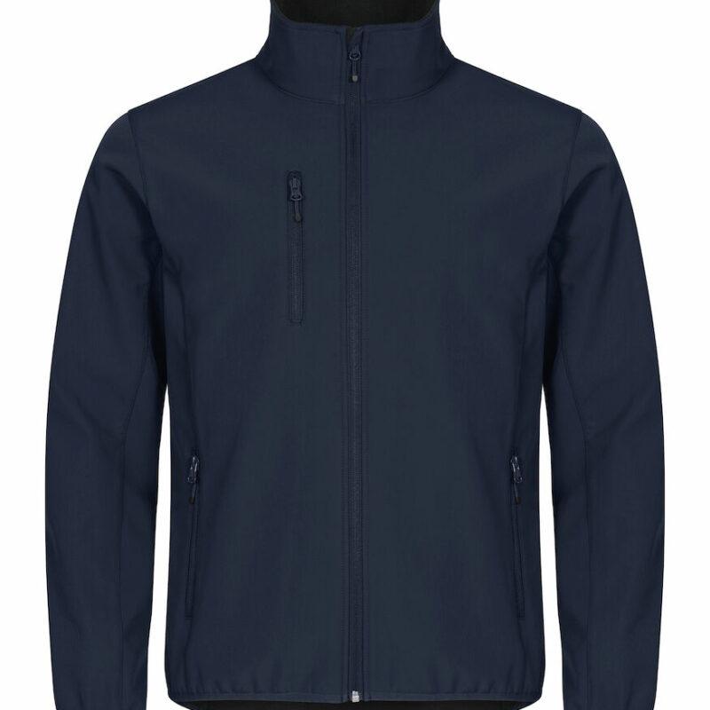 Veste en tissu softshell bleu foncé