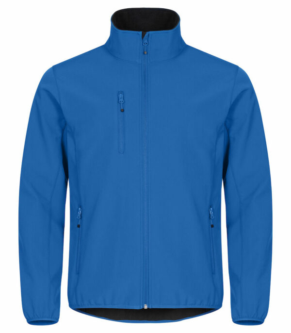 Veste en tissu softshell bleu royal