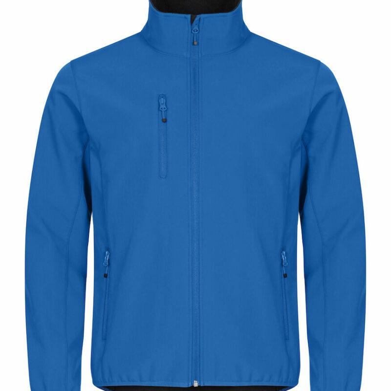 Veste en tissu softshell bleu royal