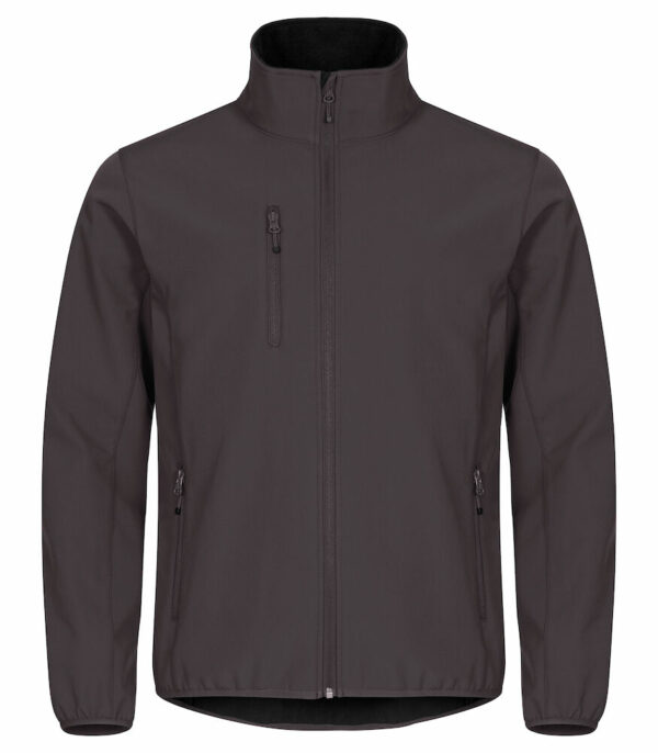 Veste en tissu softshell gris sombre