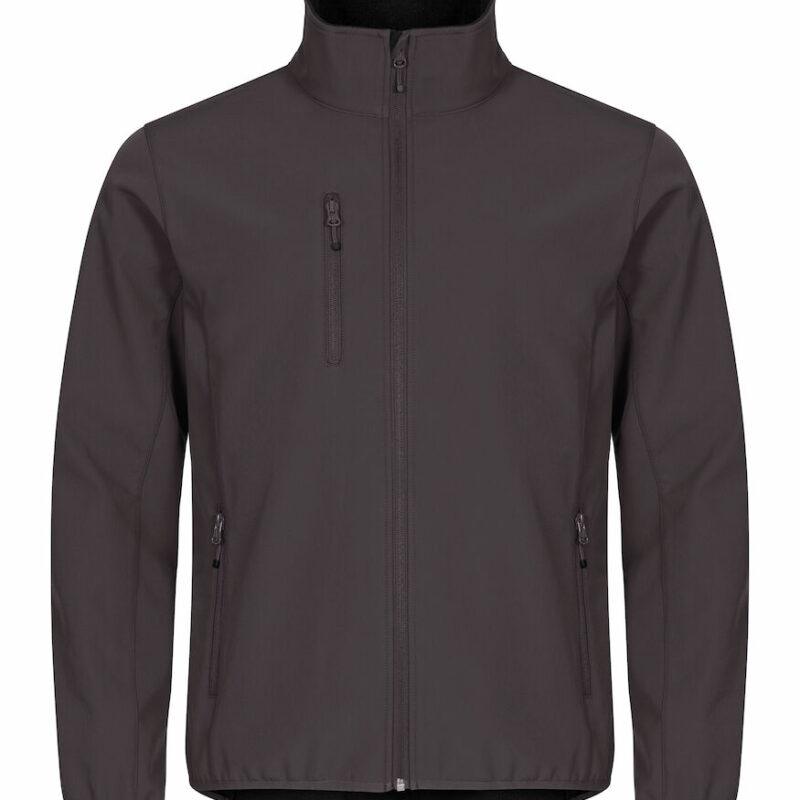 Veste en tissu softshell gris sombre