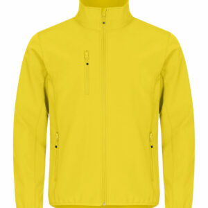 Veste en tissu softshell jaune citron