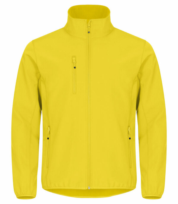 Veste en tissu softshell jaune citron