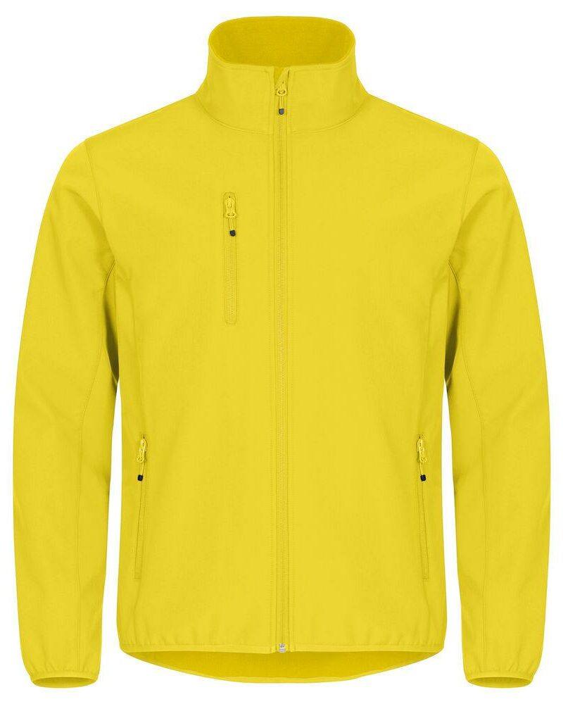 Veste en tissu softshell jaune citron