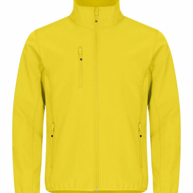 Veste en tissu softshell jaune citron