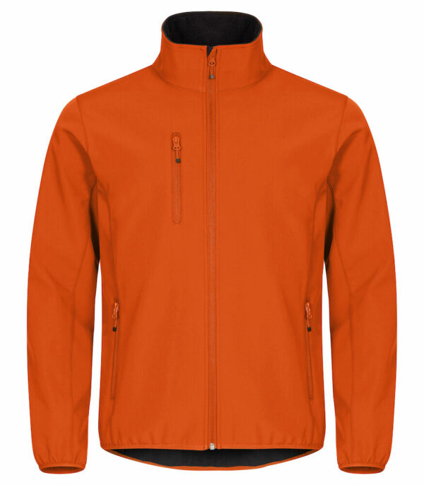Veste en tissu softshell orange