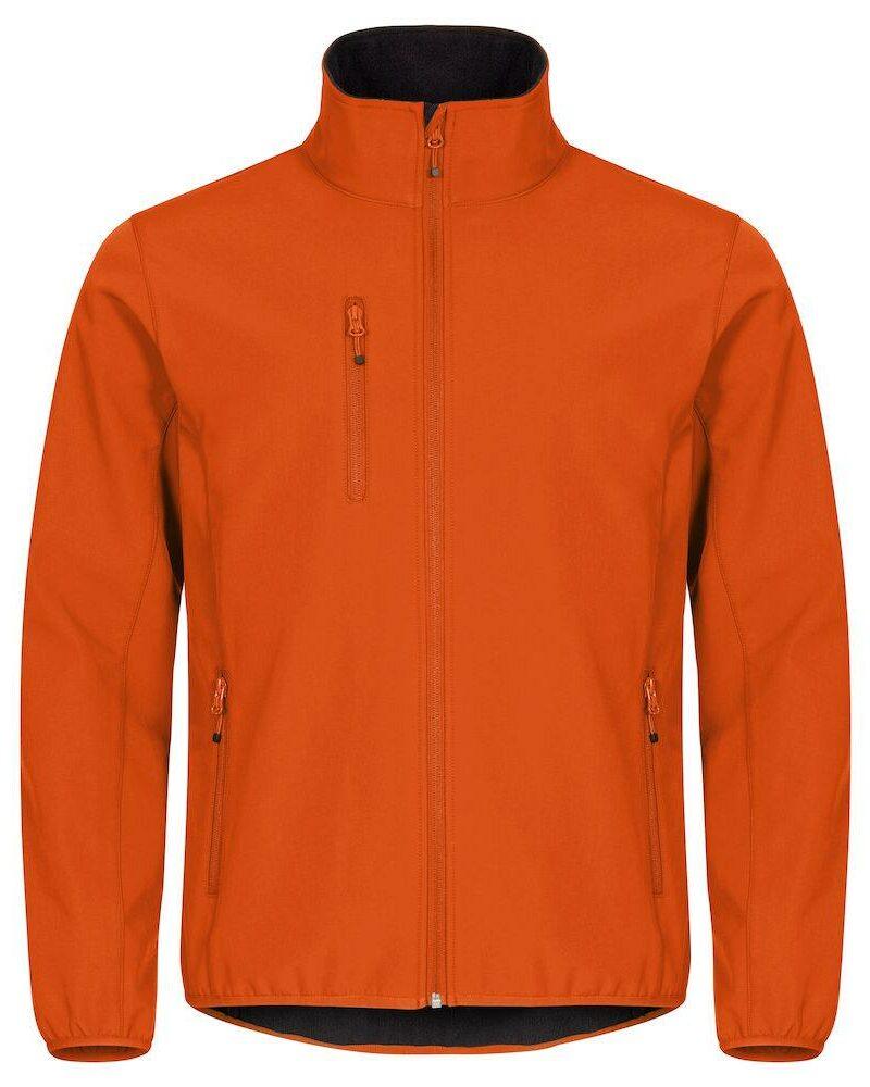 Veste en tissu softshell orange