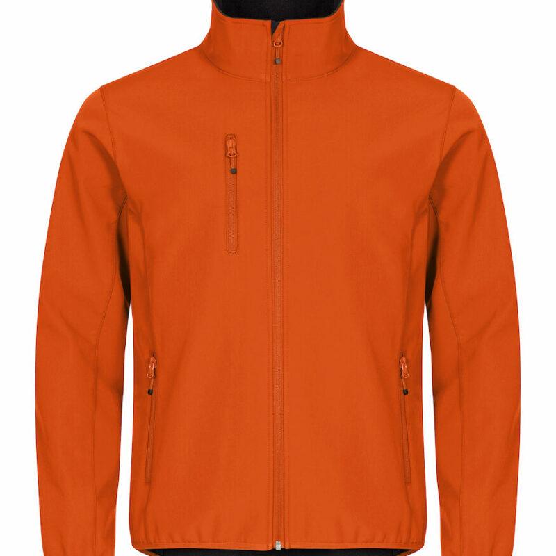 Veste en tissu softshell orange