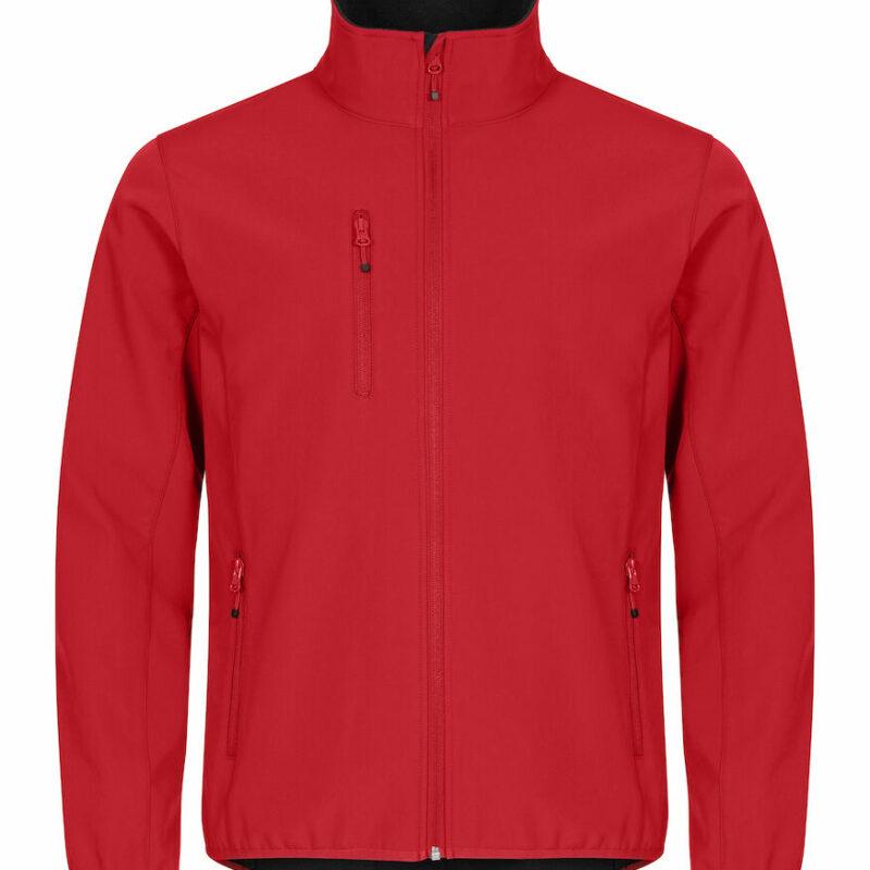 Veste en tissu softshell rouge