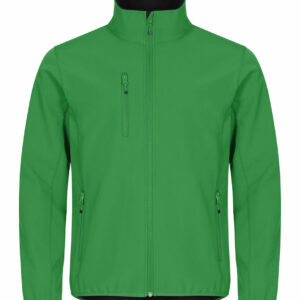 Veste en tissu softshell vert pomme