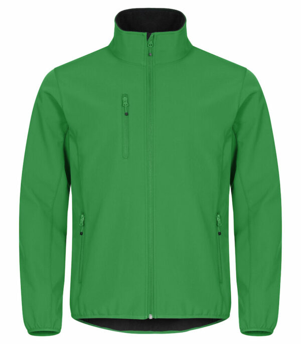 Veste en tissu softshell vert pomme