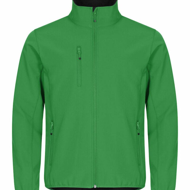Veste en tissu softshell vert pomme