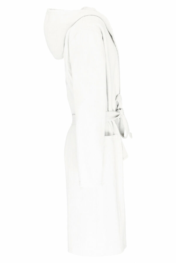 Peignoir de bain à capuche Bio white – Image 3