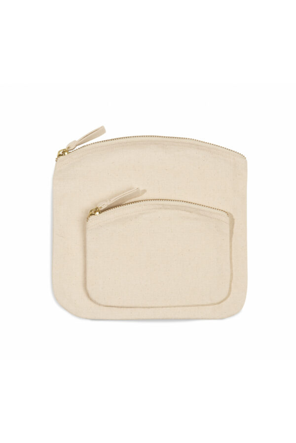 Pochette à fermeture zippée natural