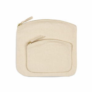 Pochette à fermeture zippée natural