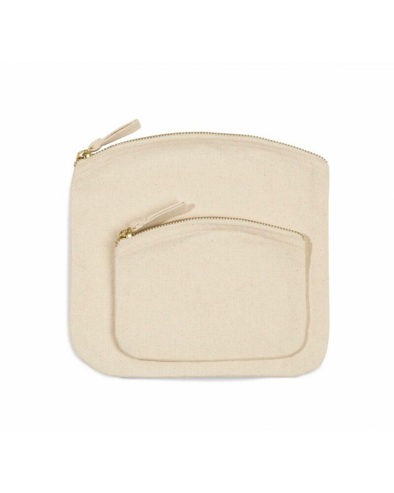 Pochette à fermeture zippée natural