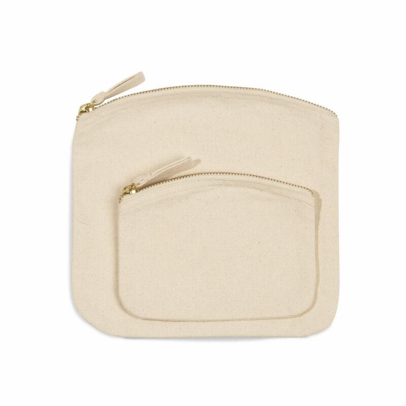 Pochette à fermeture zippée natural