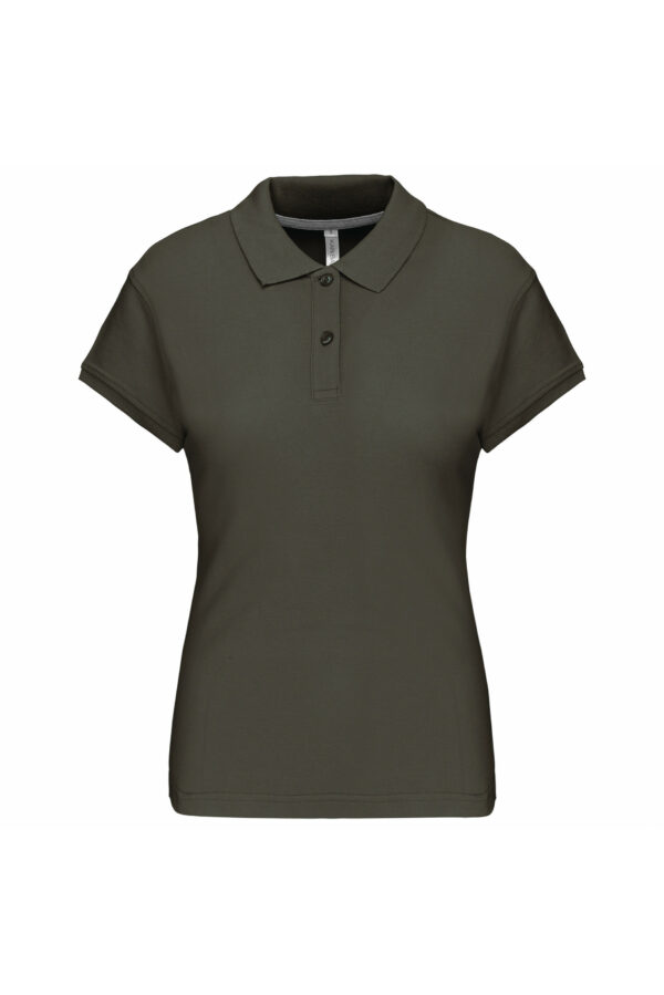 Polo manches courtes femme dark khaki