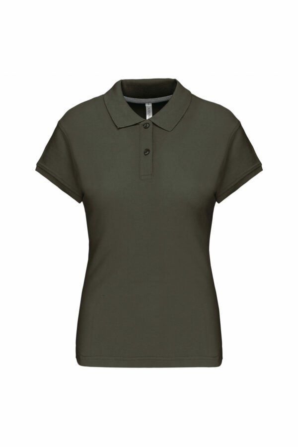 Polo manches courtes femme dark khaki
