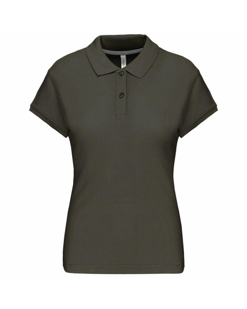 Polo manches courtes femme dark khaki