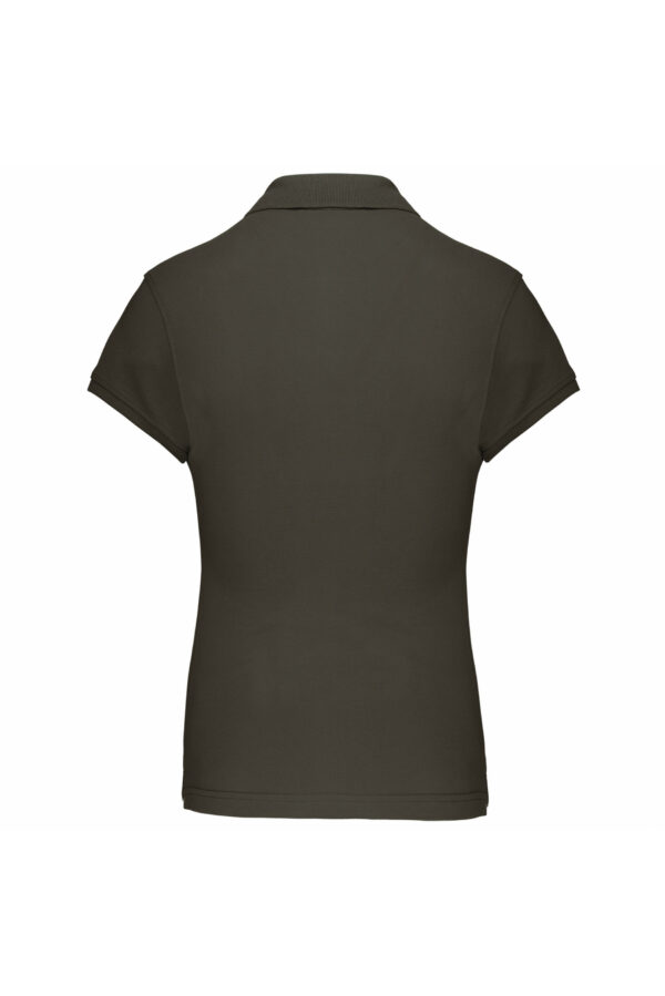 Polo manches courtes femme dark khaki – Image 2