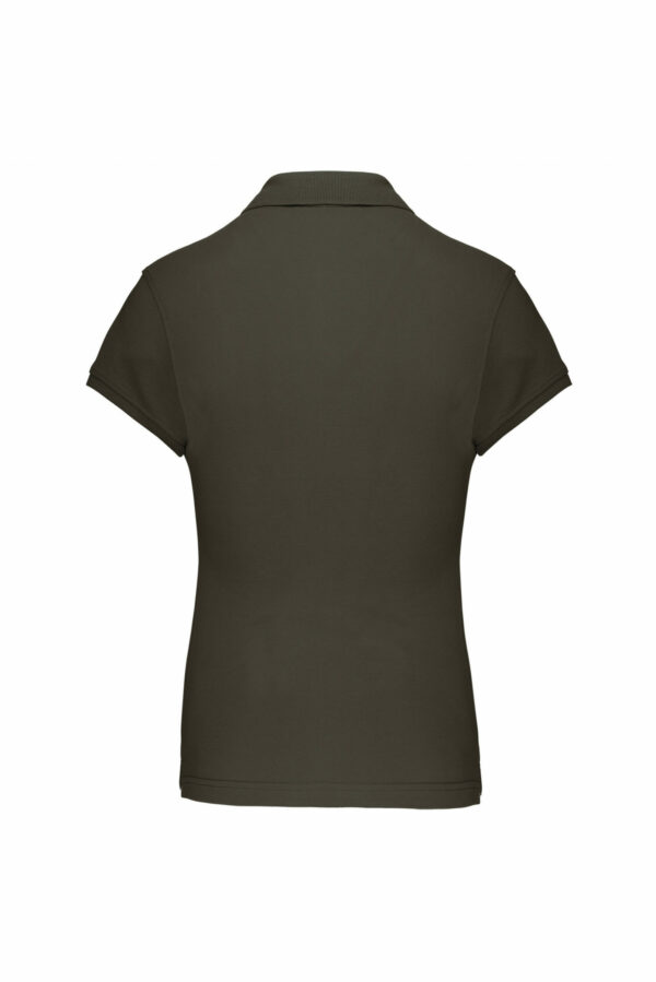 Polo manches courtes femme dark khaki – Image 2