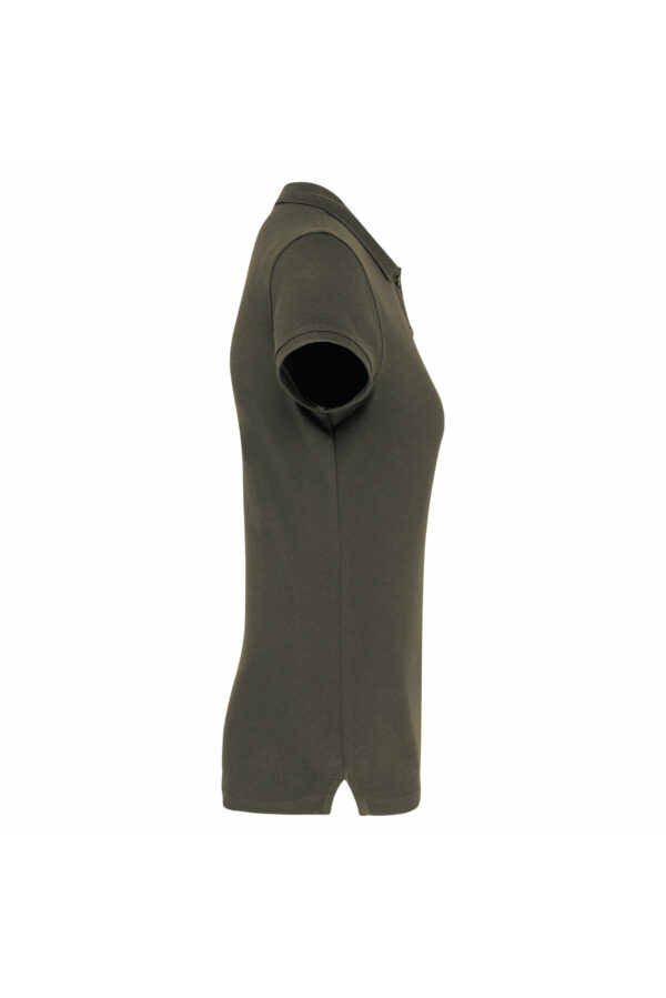 Polo manches courtes femme dark khaki – Image 3