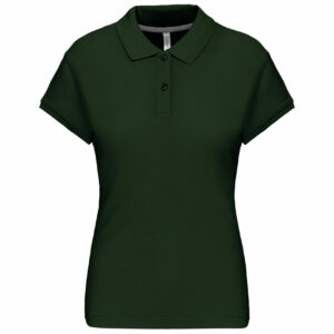 Polo manches courtes femme forest green