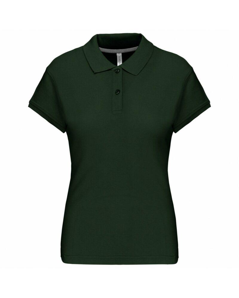 Polo manches courtes femme forest green