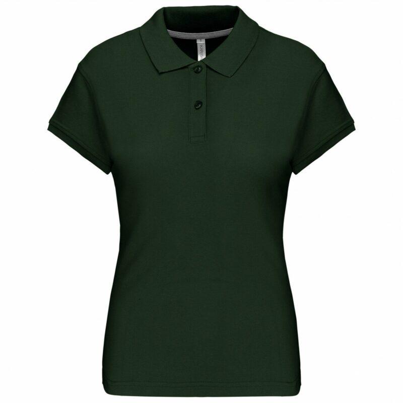 Polo manches courtes femme forest green
