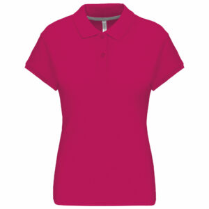 Polo manches courtes femme fuchsia