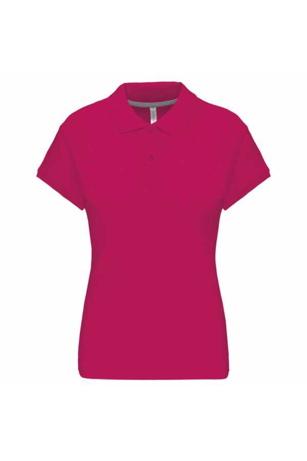 Polo manches courtes femme fuchsia