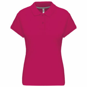 Polo manches courtes femme fuchsia
