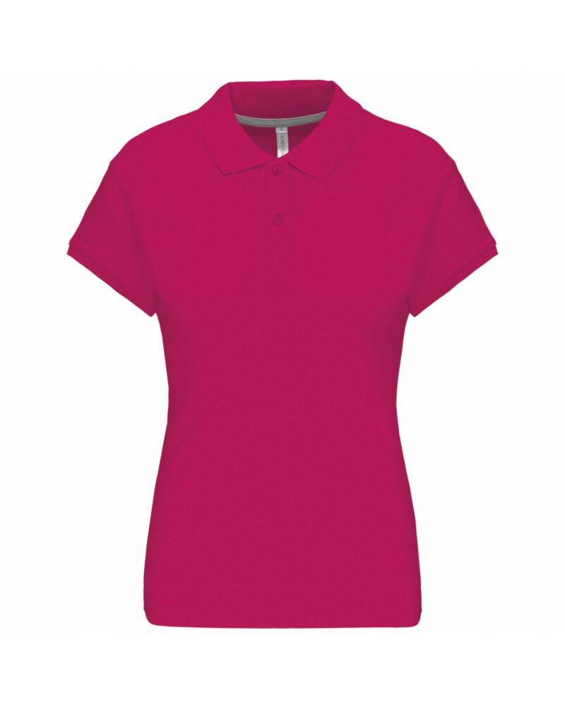 Polo manches courtes femme fuchsia