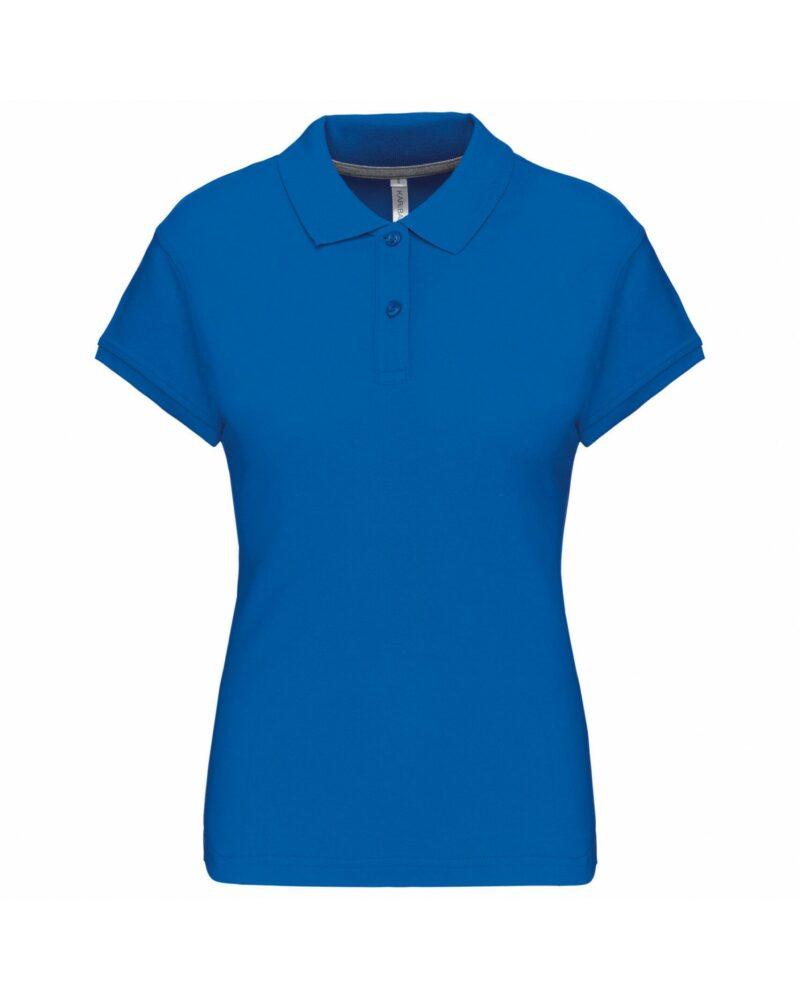 Polo manches courtes femme light royal blue