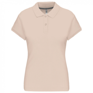 Polo manches courtes femme light sand