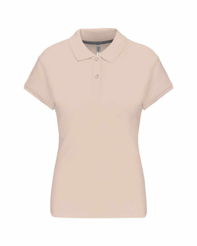 Polo manches courtes femme light sand